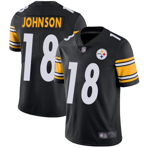 Men Pittsburgh Steelers Football #18 Limited Black Diontae Johnson Home Vapor Untouchable Nike NFL Jersey->pittsburgh steelers->NFL Jersey